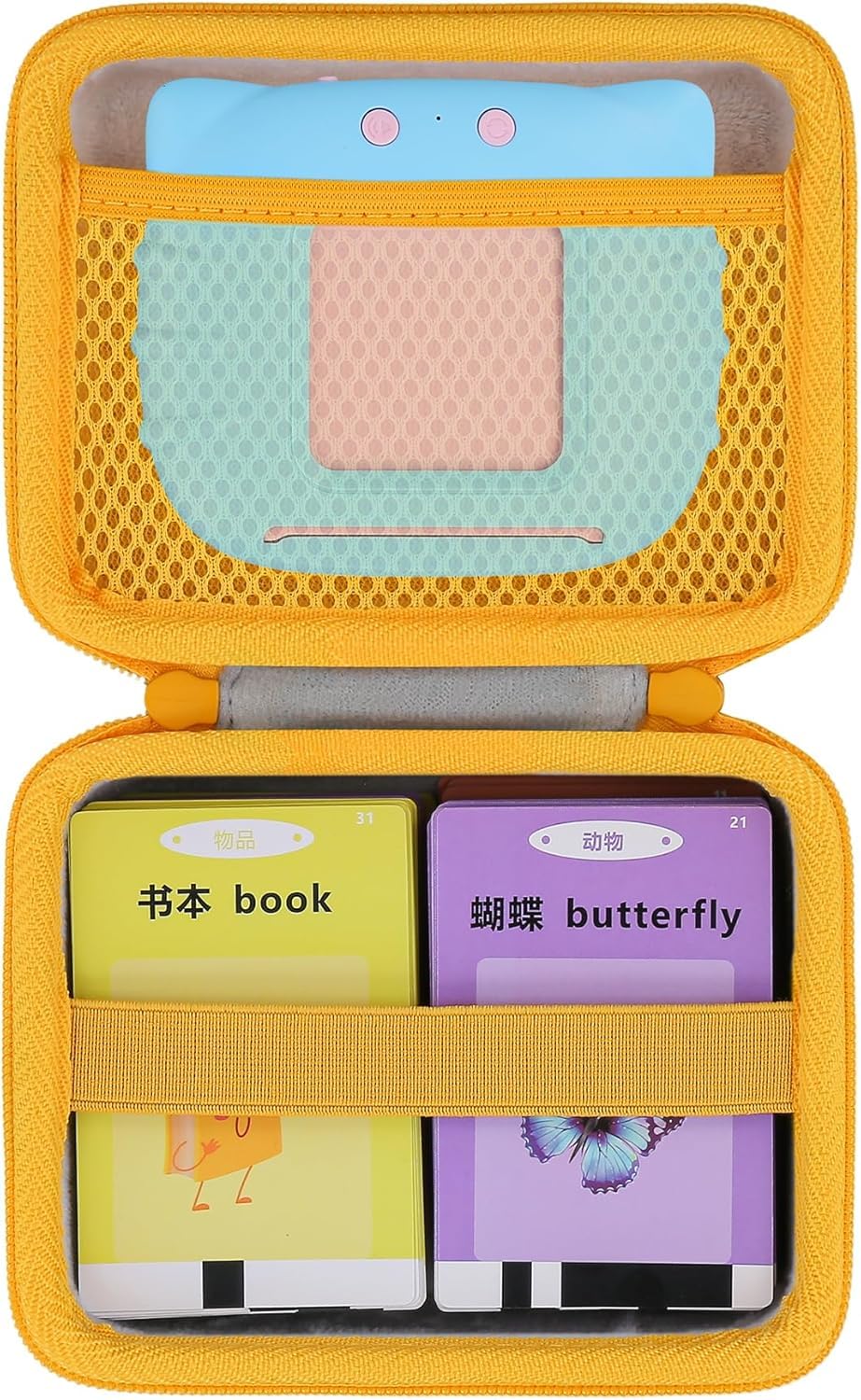Aenllosi Toy Case Custodia Flashcards EVA 15,5x13x9 cm Nero