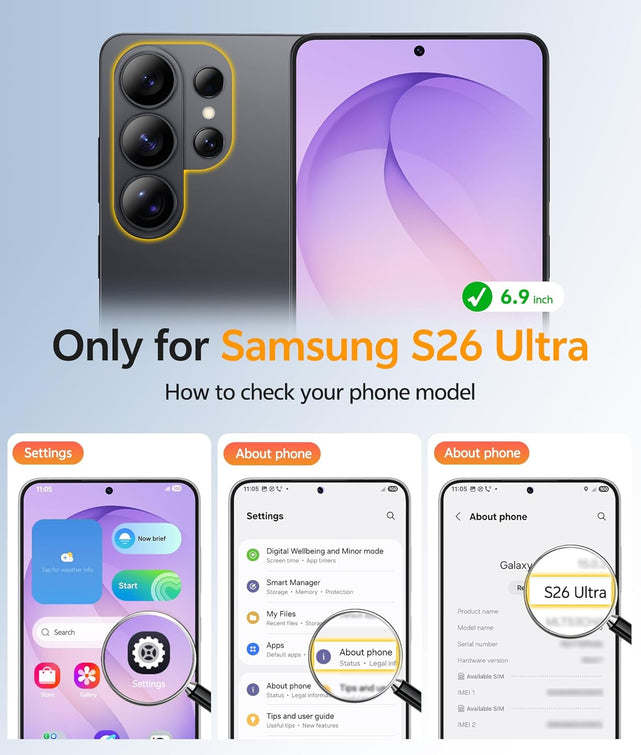 Redpepper Galaxy Cases S26 Ultra Custodia Magnetica nera opaca