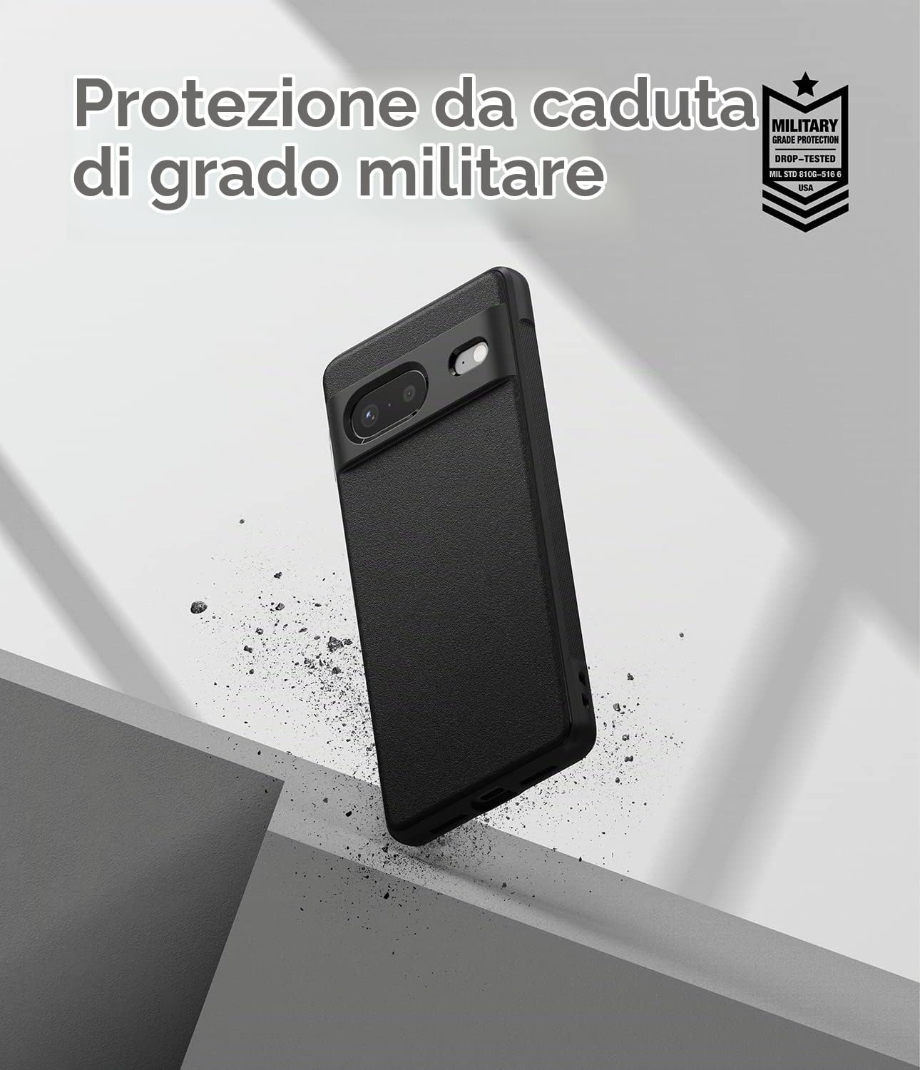 Ringke Onyx Pixel 7 cover nero TPU antiurto leggera