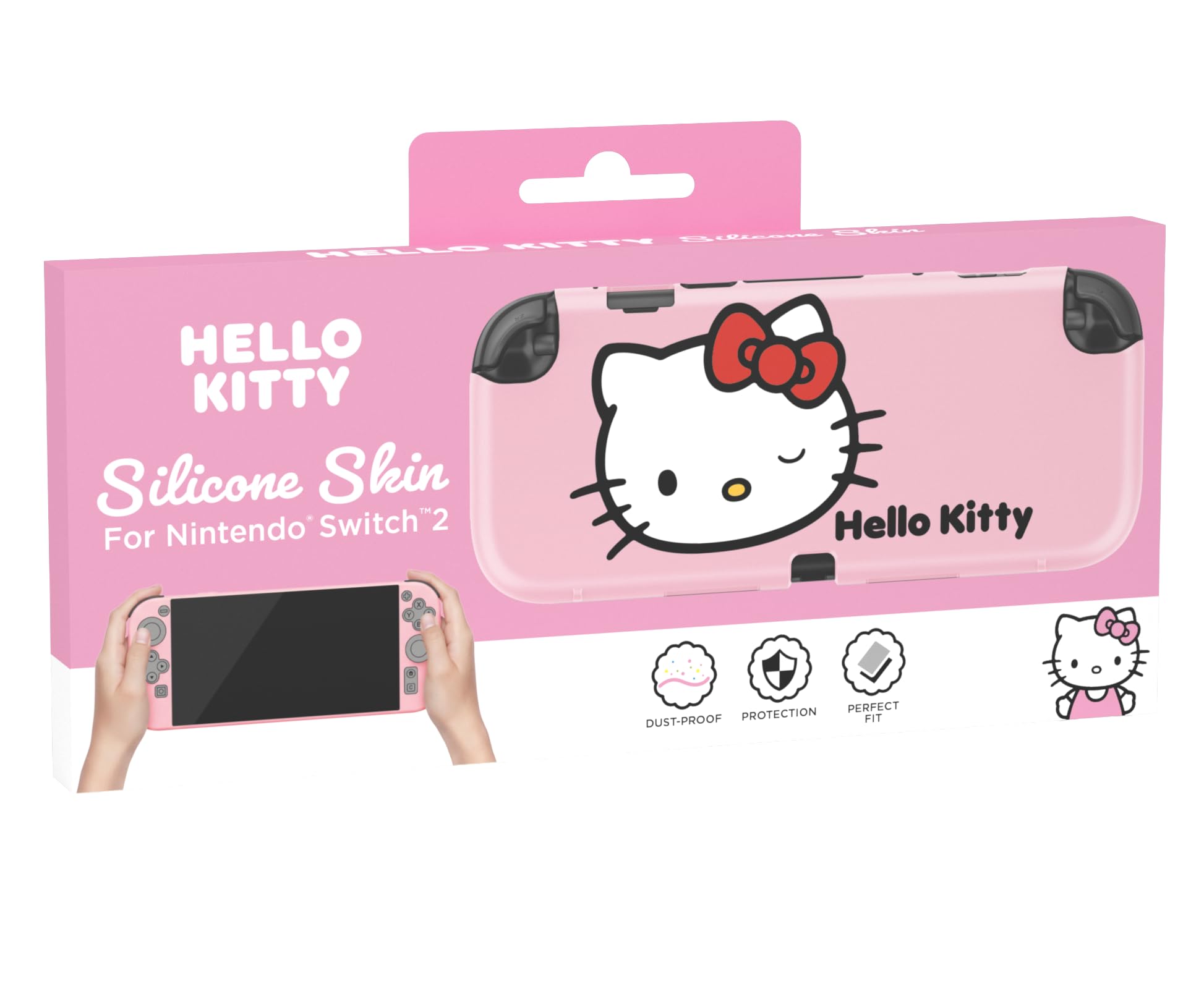Konix Hello Kitty Cover Switch 2 Silicone Rosa Antiurto