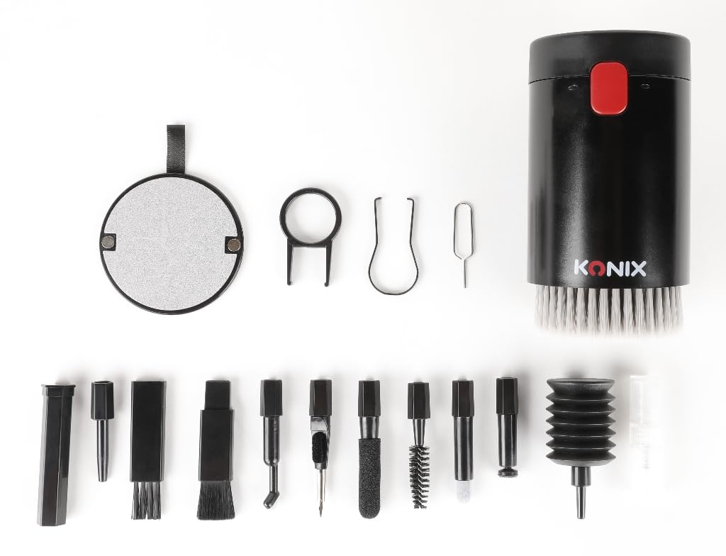 Konix Kit Pulizia 19 in 1 Nero per Tastiera Smartphone PC