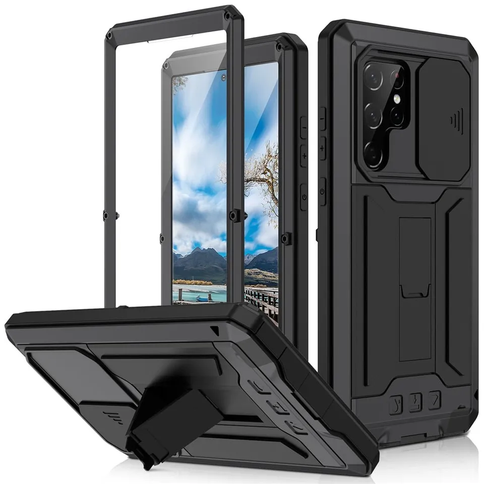 Redpepper Galaxy S22 Ultra cover alluminio con kickstand