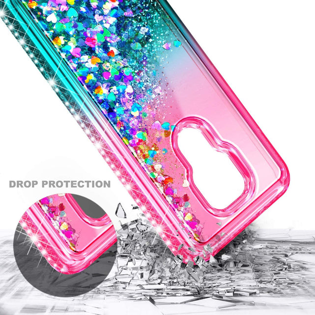 Redpepper Moto G Play 2021 Cover Glitter Rosa Aqua TPU Slim