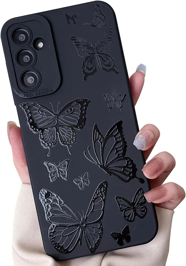 Redpepper Galaxy Cases cover Galaxy S25 Plus nera fiori farfalla silicone