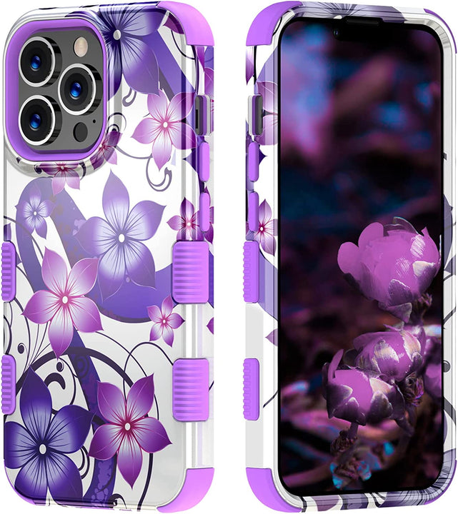 Redpepper Apple Cases iPhone 13 Pro Max custodia viola Purple Hibiscus