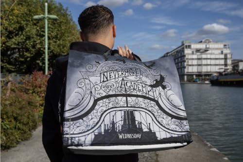 Konix Mercoledì Shopper 40x45x20 cm Nero Bianco Riciclato