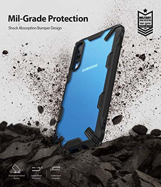 Redpepper Galaxy A70 custodia trasparente nera 6,7"