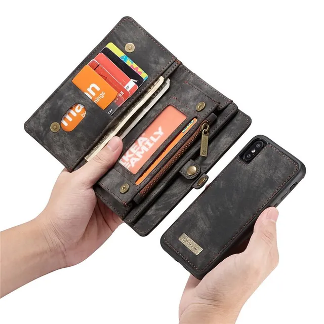 Redpepper iPhone X XS XR Cover Portafoglio Pelle Carte