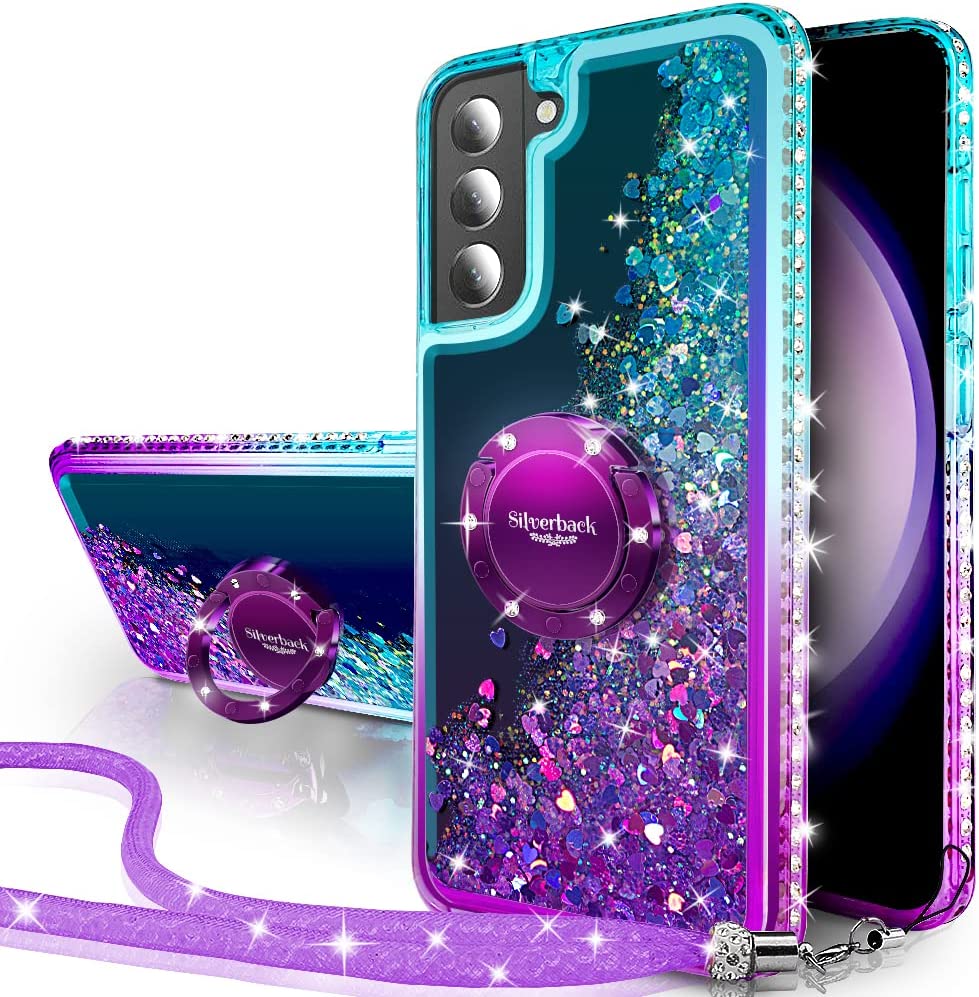 Redpepper Galaxy S23 custodia glitter liquida con anello