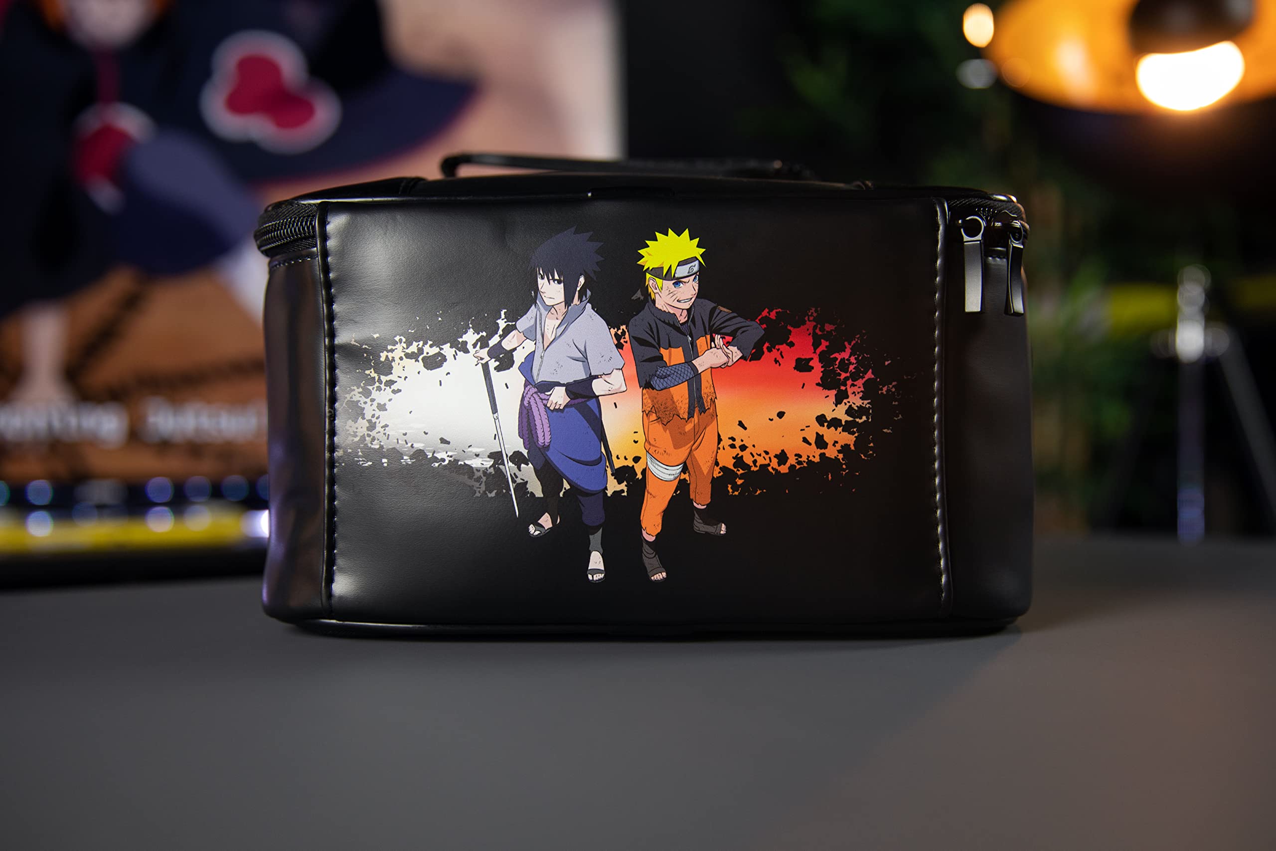 Konix Naruto Shippuden Borsa Switch Nero Naruto e Sasuke