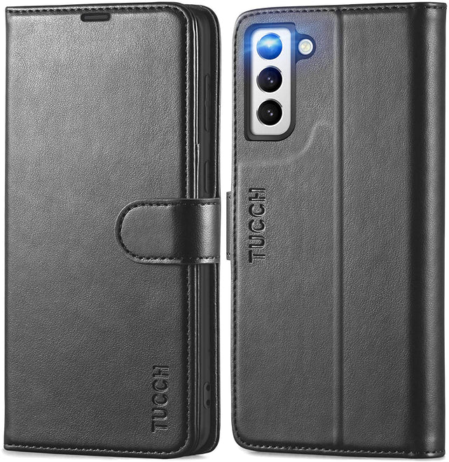 Redpepper Galaxy S21 Plus Custodia Portafoglio Pelle Nero Antiurto