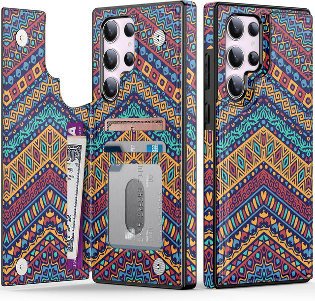 Redpepper S25 Plus Cover Portafoglio Pelle 3 Carte Henna