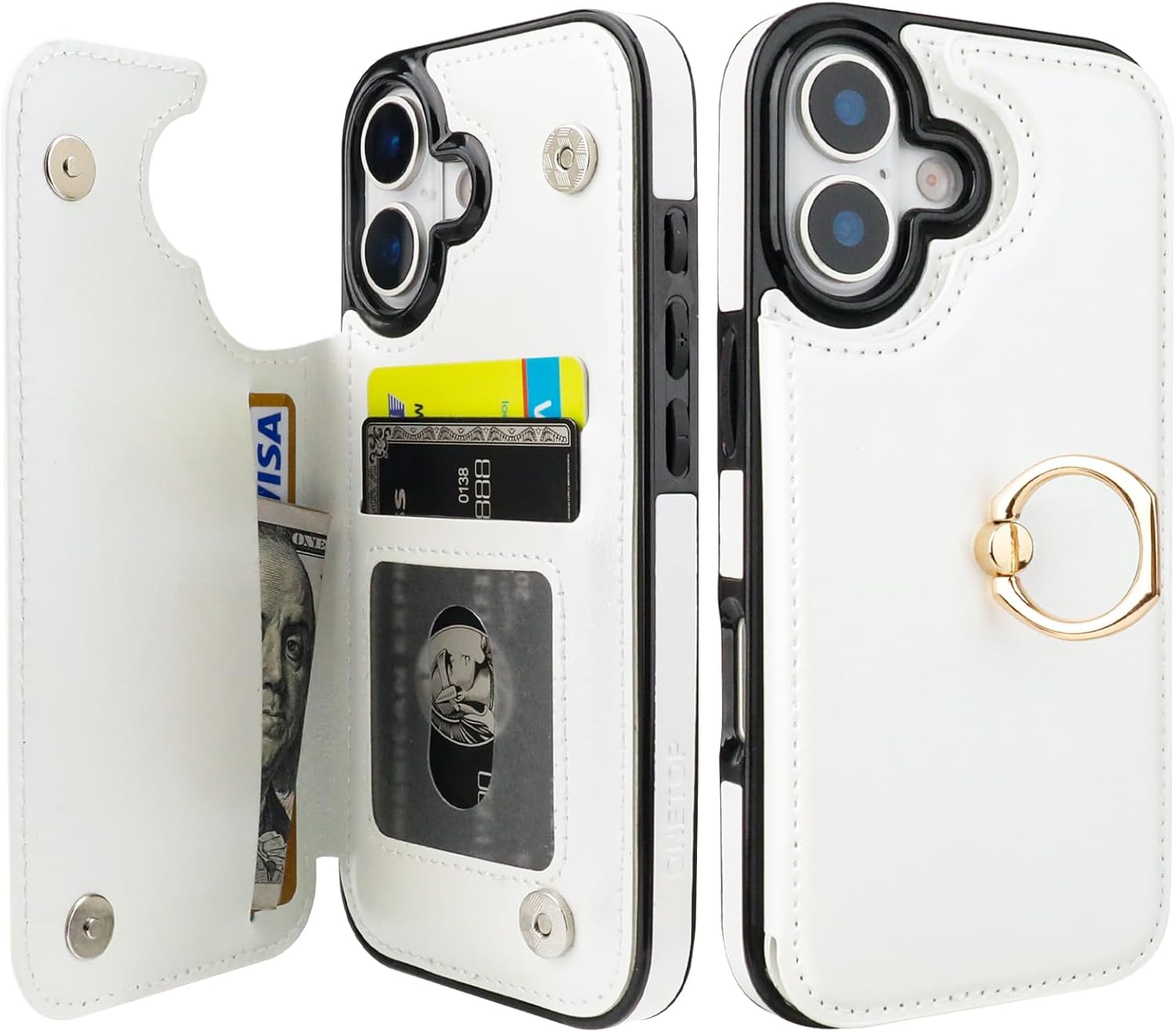 Redpepper Apple Cases cover pelle iPhone 17 6,3 bianca anello