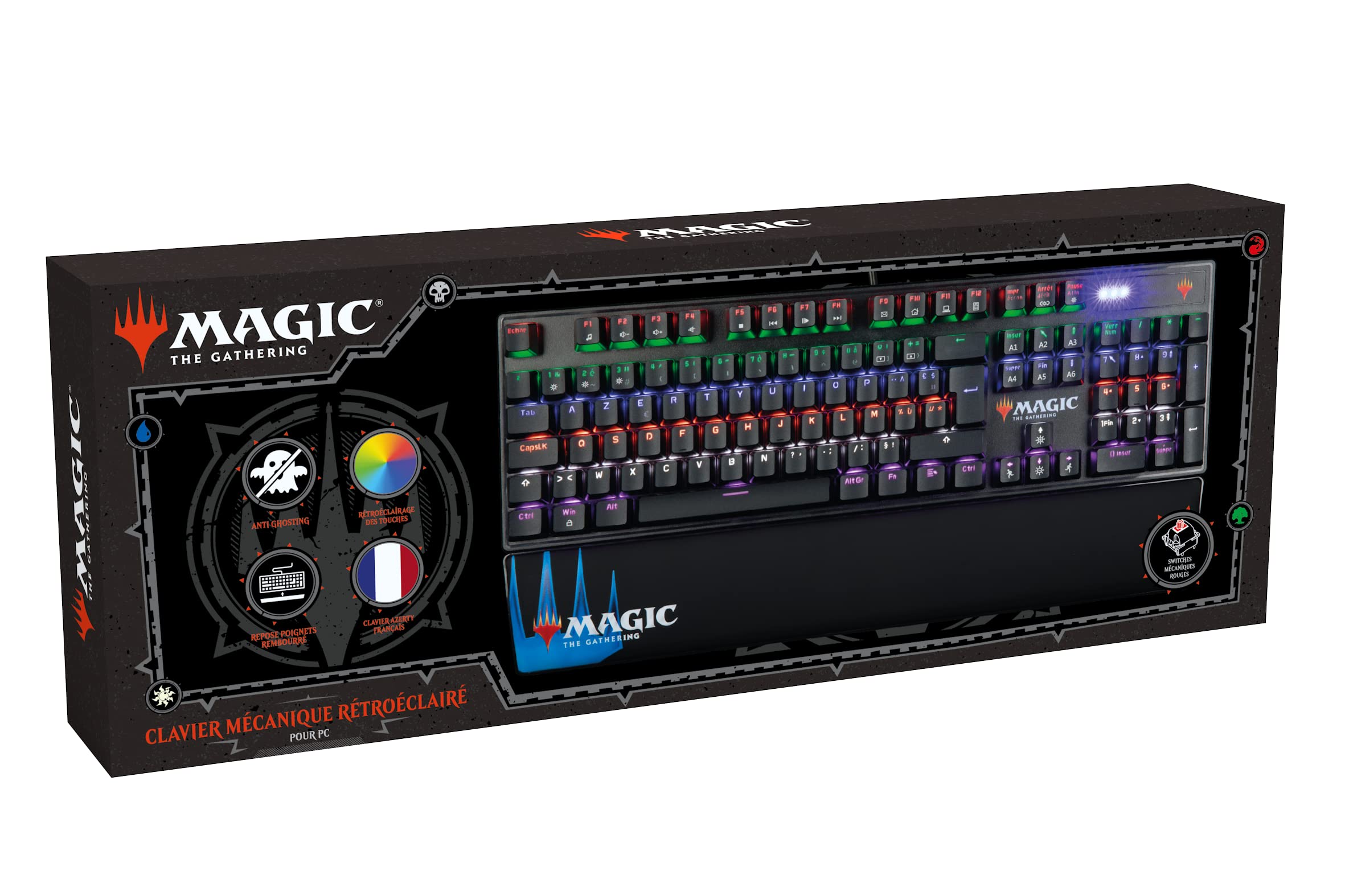 Konix Magic: The Gathering Tastiera Meccanica AZERTY Switch Rossi