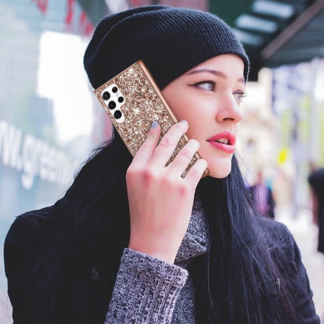 Redpepper Galaxy S22 Ultra Cover Glitter Slim Antiurto