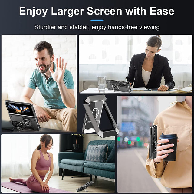 Redpepper Galaxy Z Fold 4 cover nera con stand antiurto