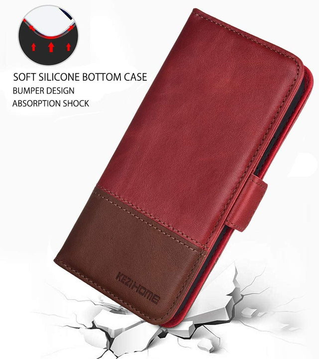 Redpepper Galaxy S21 Plus Cover Pelle Portafoglio RFID Nera