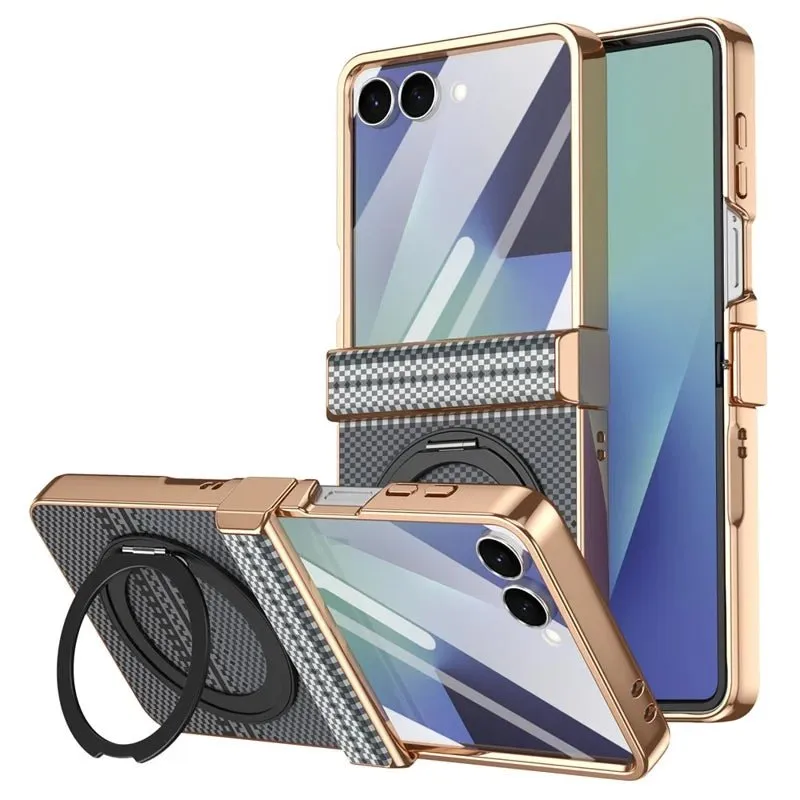 Redpepper Galaxy Cases Z Flip 8 cover fibra aramidica nera