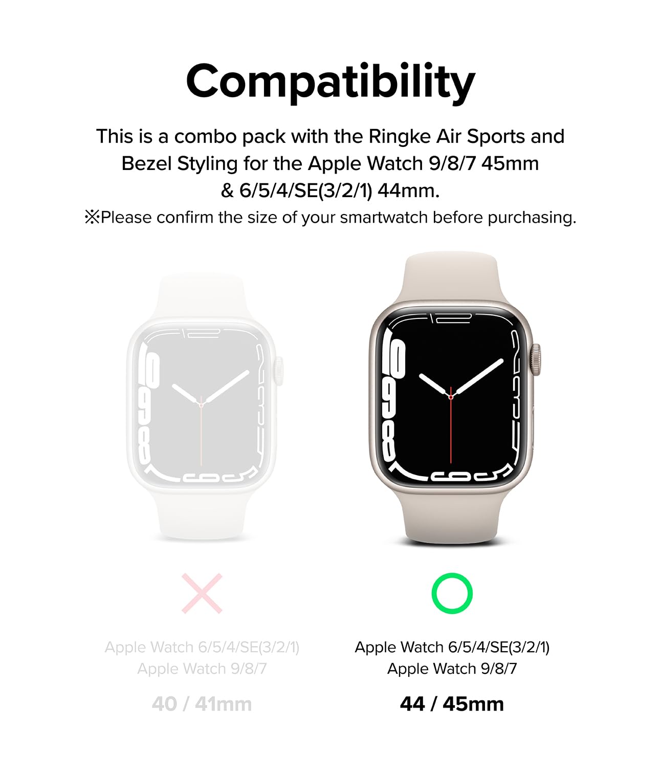 Ringke Air Sports Bezel Combo Cover Apple Watch 45mm Nero