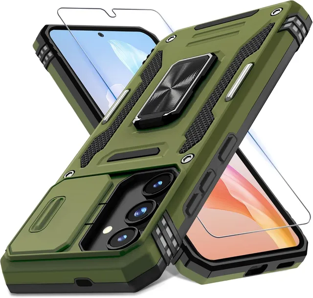 Redpepper Galaxy S25 Custodia Armor Verde con Anello