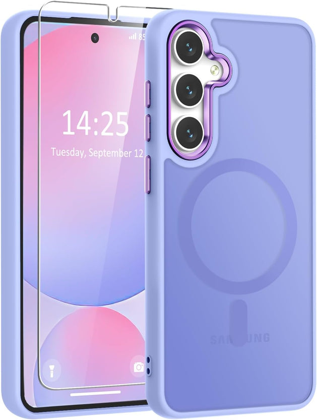 Redpepper Galaxy S25 Plus cover magnetica viola + pellicola