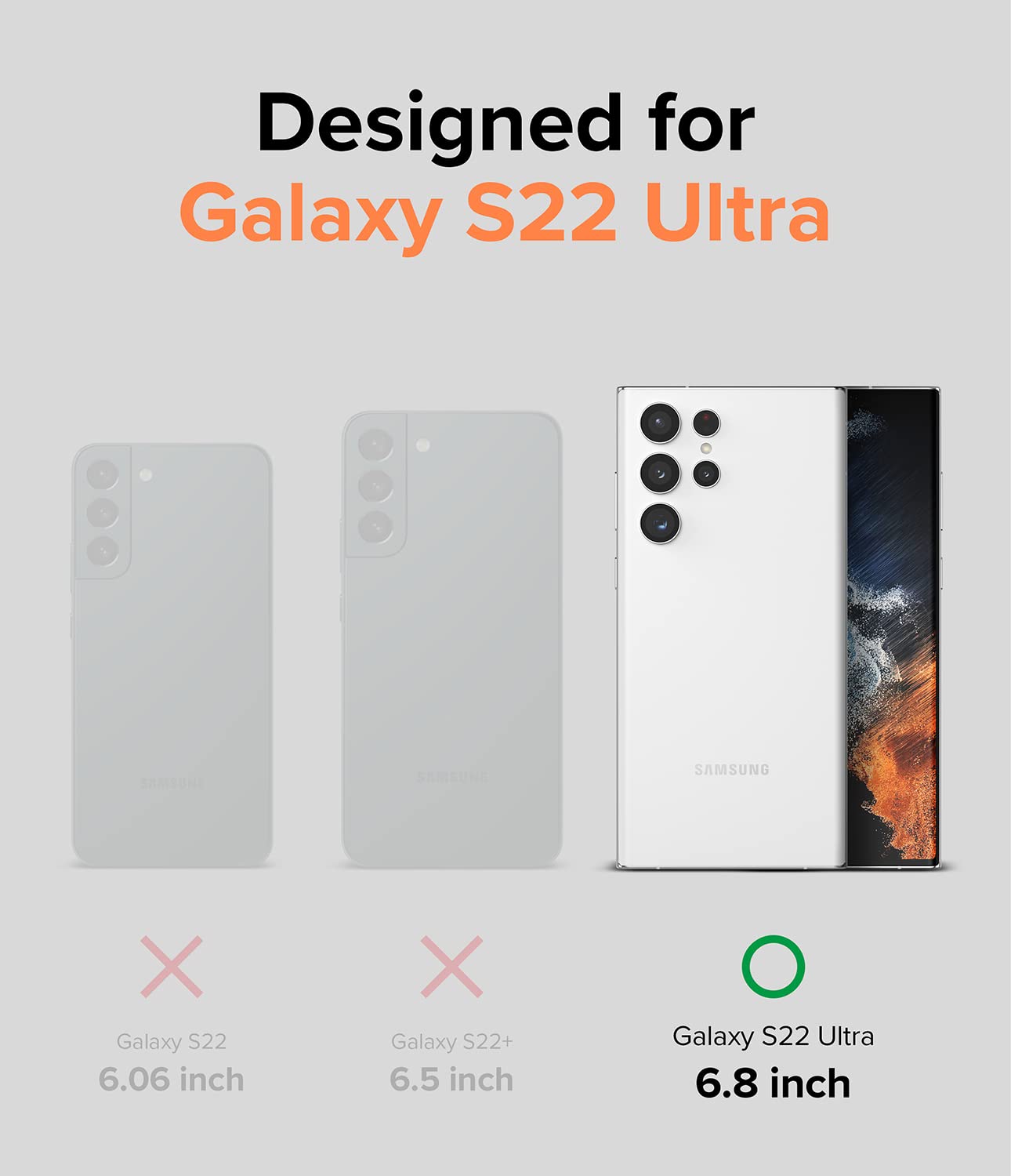Ringke Fusion X cover Samsung Galaxy S22 Ultra 5G nera cavalletto