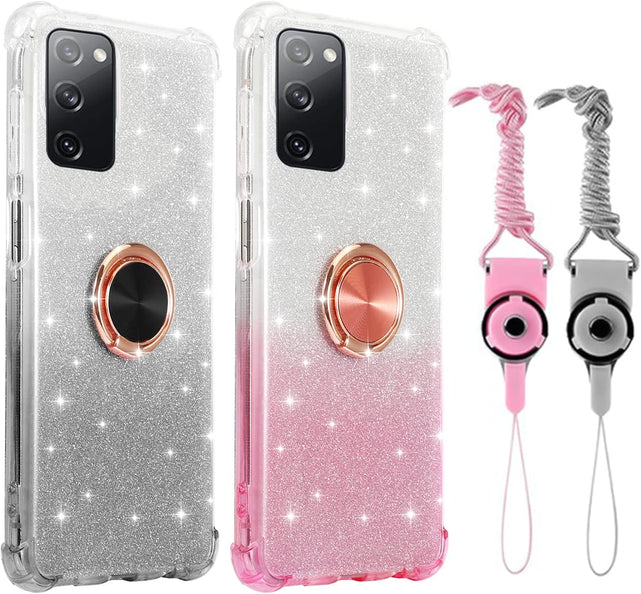 Redpepper Galaxy S21 Ultra cover glitter argento nero