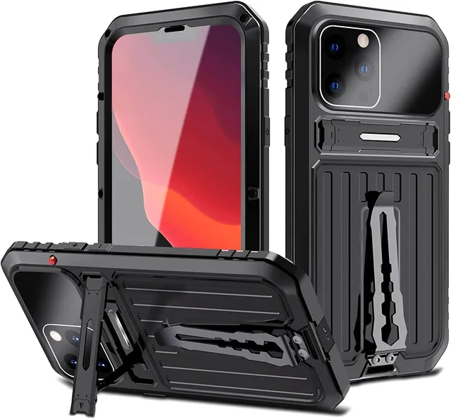 Redpepper iPhone 14 cover alluminio antiurto con cavalletto