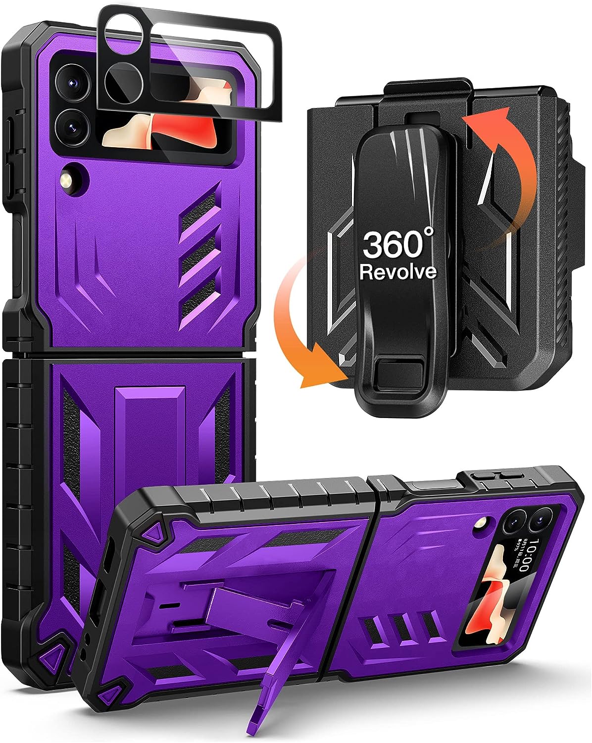 Redpepper Z Flip4 5G Custodia Antiurto con Clip Cintura