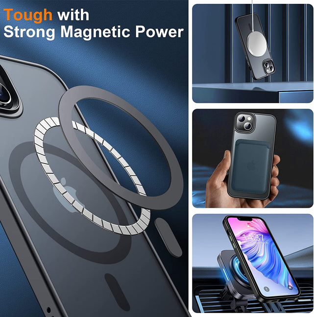 Redpepper Apple Cases iPhone 14 Plus cover nera con vetri