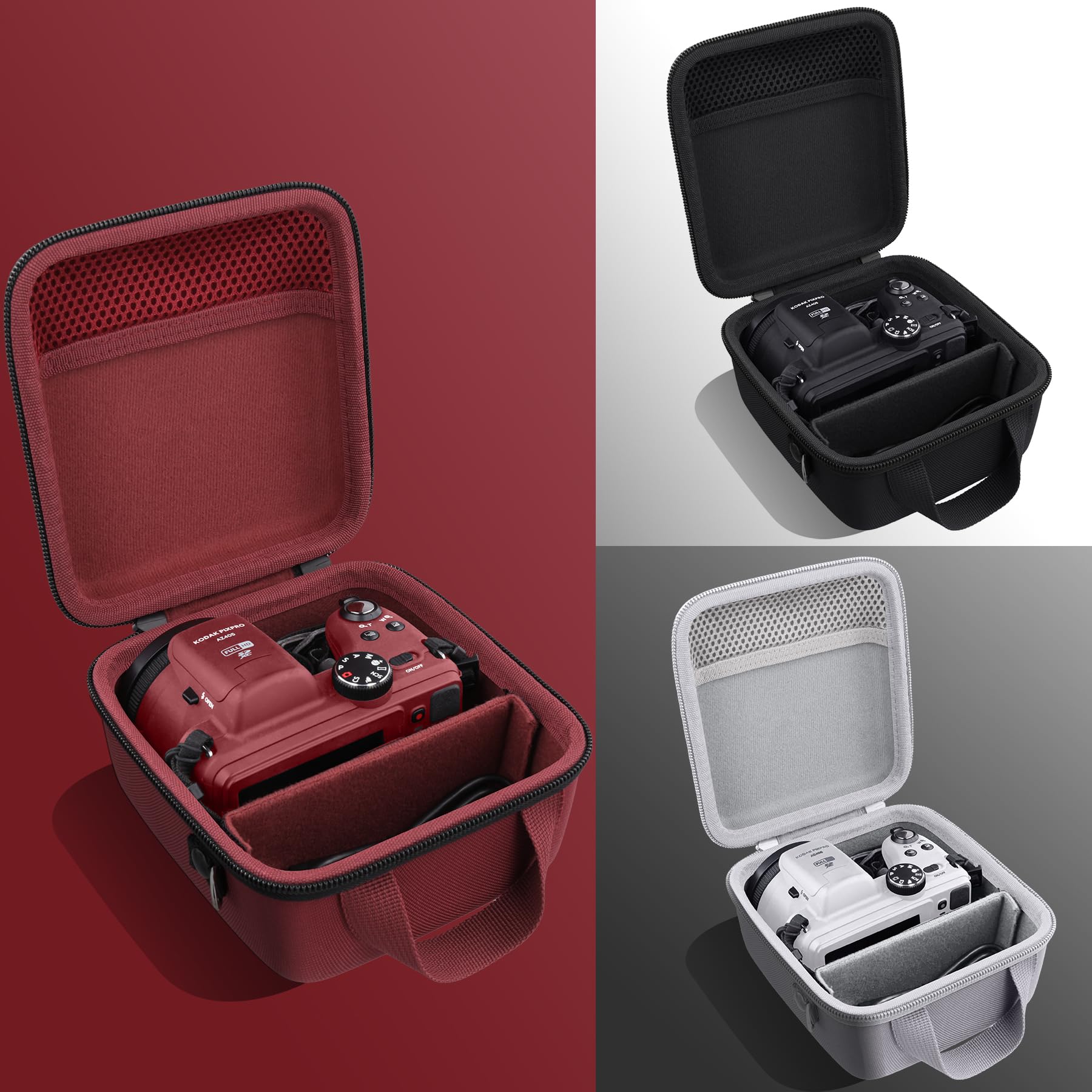 Aenllosi Camera Case per Kodak AZ528 custodia rossa EVA
