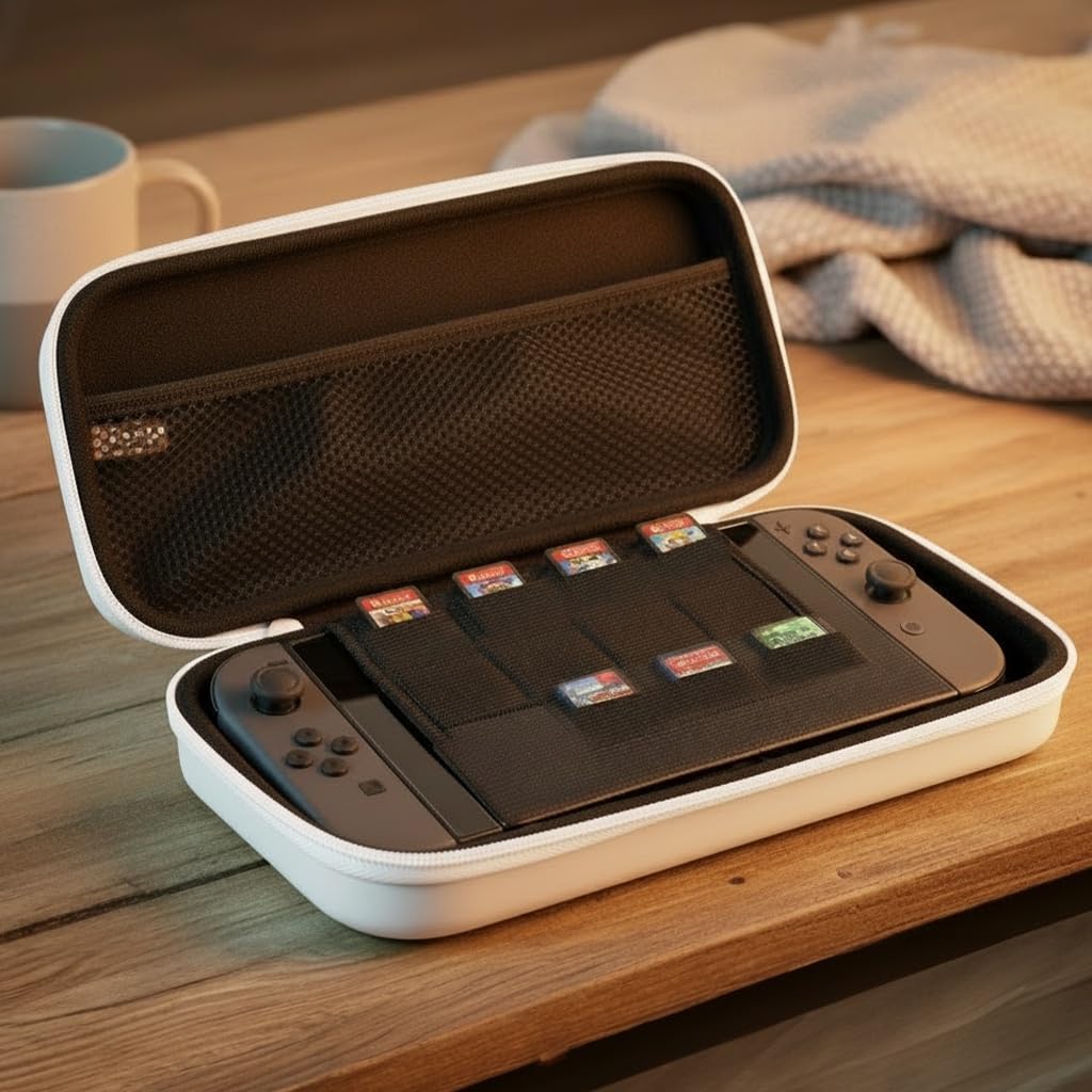 Konix Carry Bag Borsa Switch 2 Bianca 8 Giochi