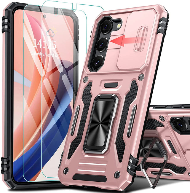 Redpepper Galaxy S23 Cover Rugged Anello Nera Full Body