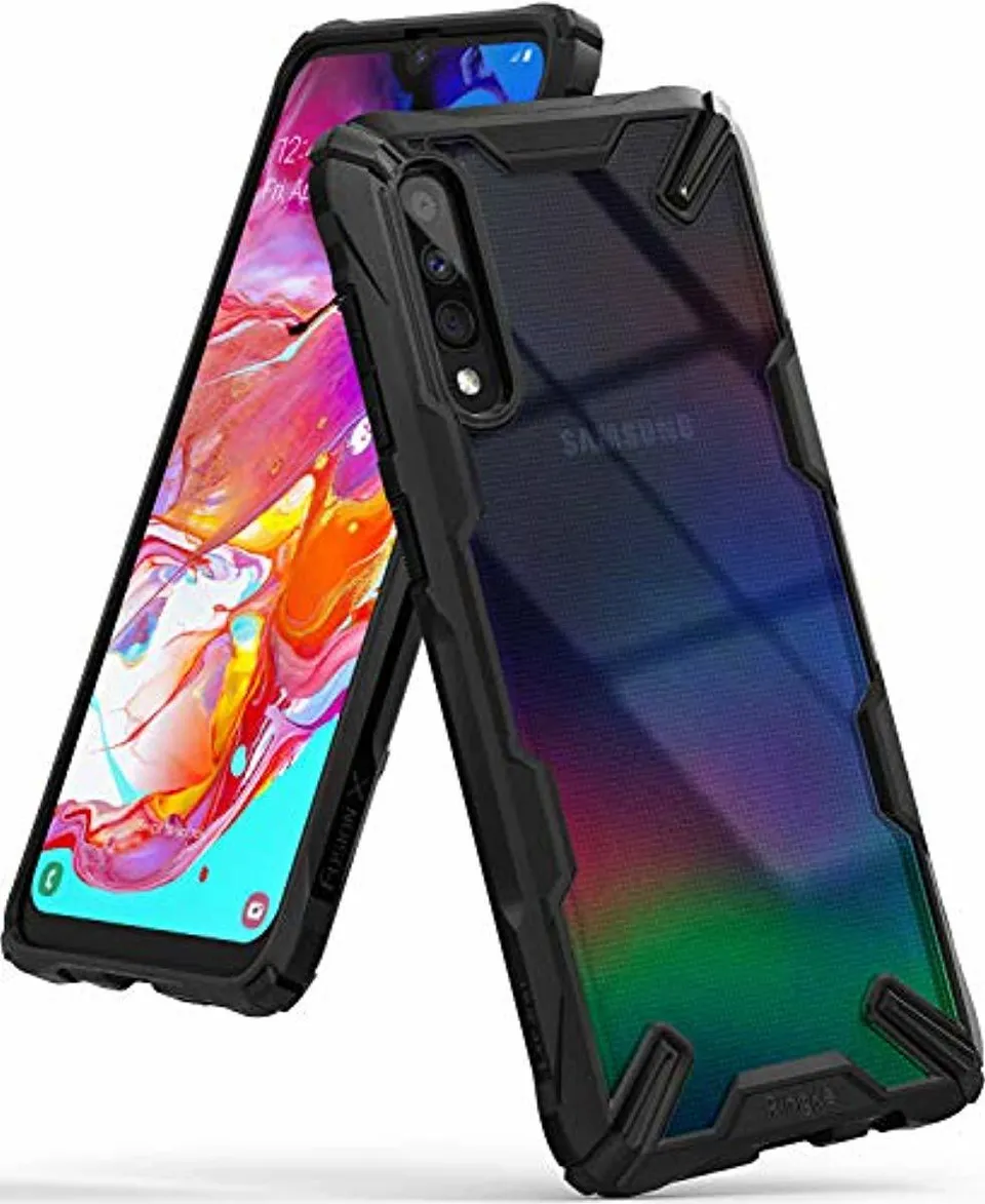 Redpepper Galaxy A70 custodia trasparente nera 6,7"