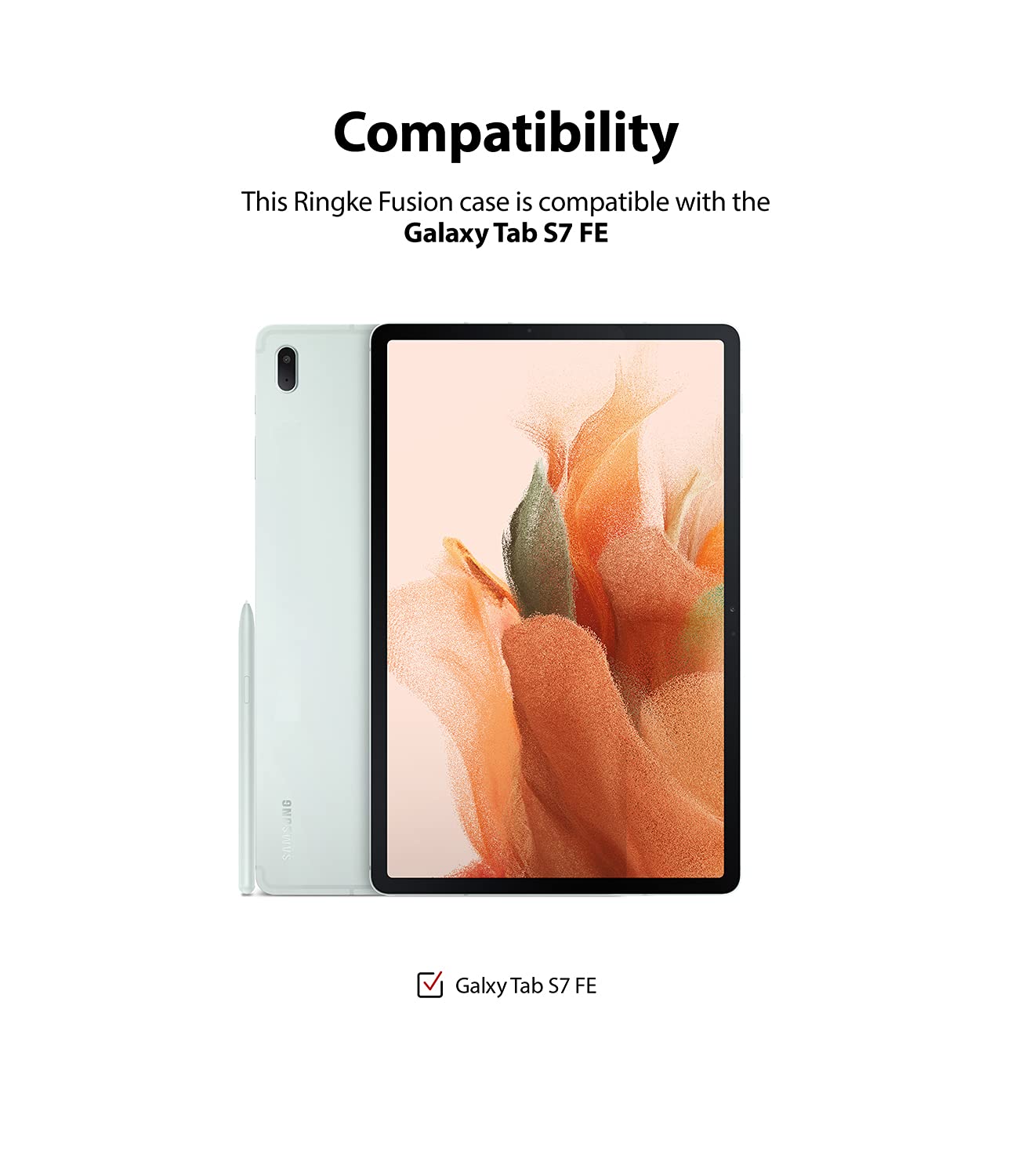 Ringke Fusion Tab S7 FE cover tablet trasparente Clear