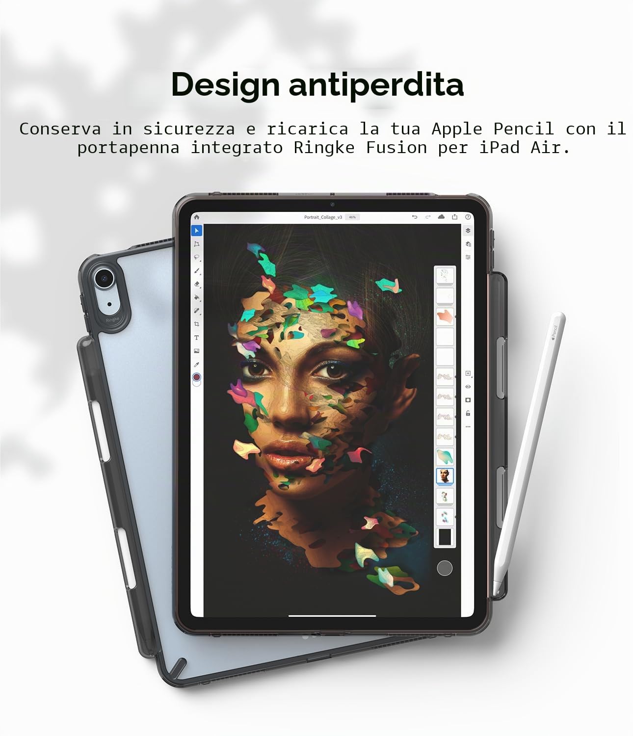 Ringke Fusion iPad Air 11 M4/M3/M2 cover smoke black PC