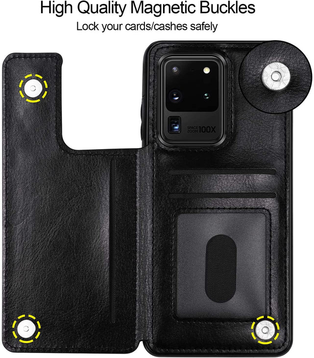 Redpepper Galaxy S20 Ultra Cover Pelle Portafoglio 3 Slot