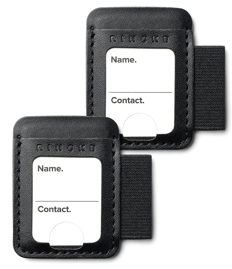 Ringke Pen Accessories Name Tag Pen Holder S portapenne nero ecopelle