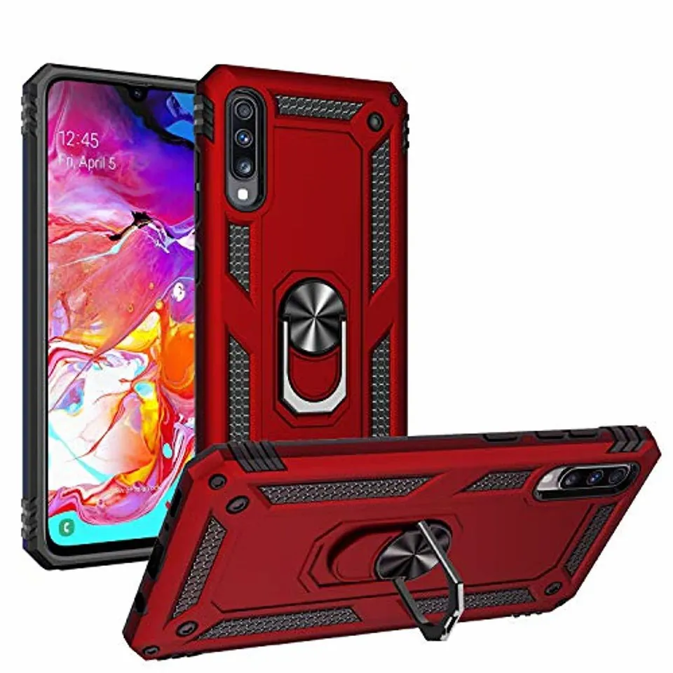 Redpepper Galaxy A70 Cover Antiurto Rossa con Anello