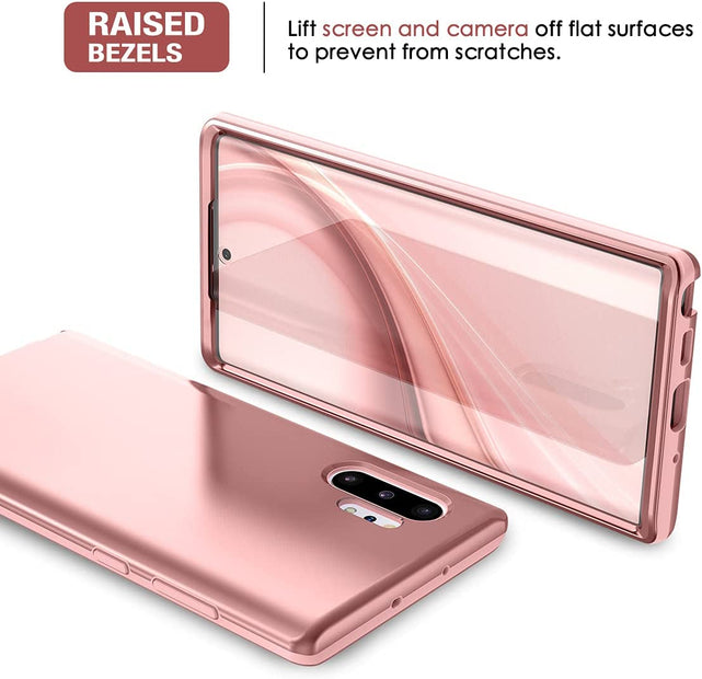 Redpepper Note 10 Plus Cover oro rosa con pellicola