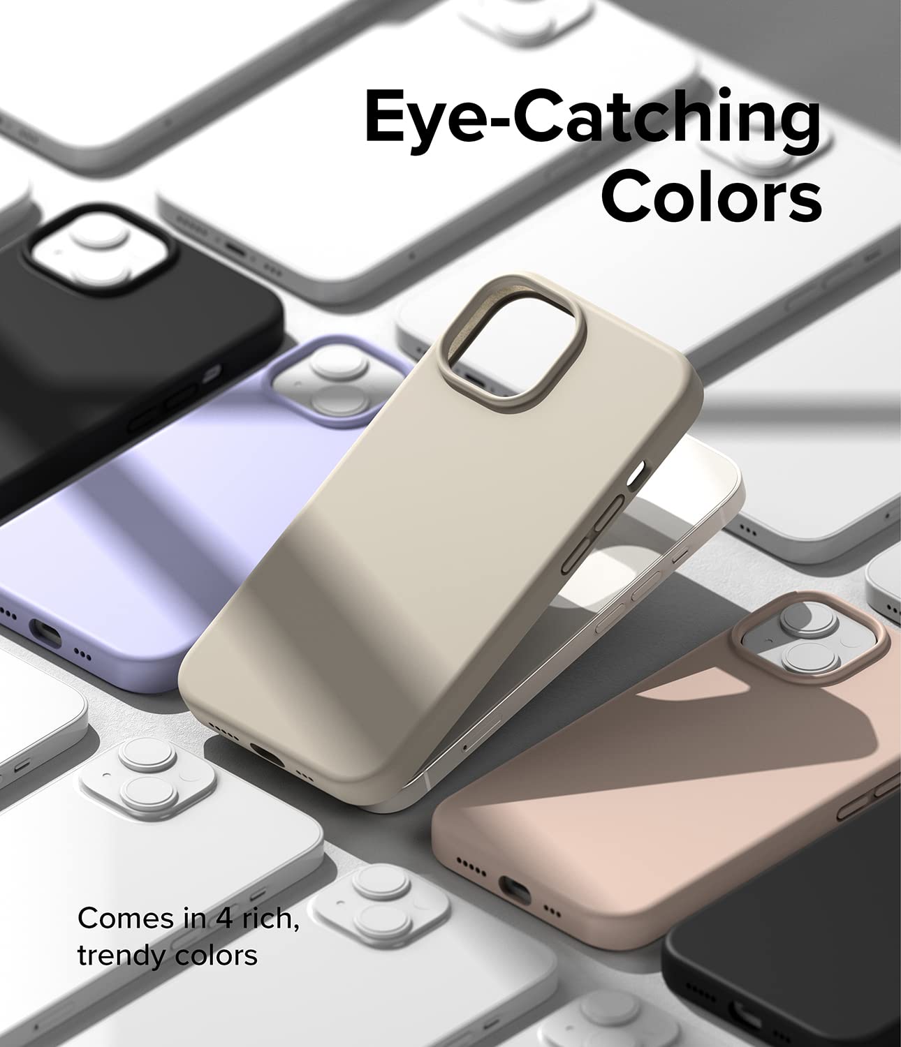 Ringke Silicone cover iPhone 14 Plus Stone grigia sottile