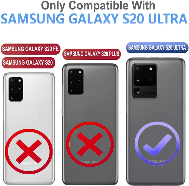 Redpepper Galaxy Cases S20 Ultra custodia portafoglio pelle nera