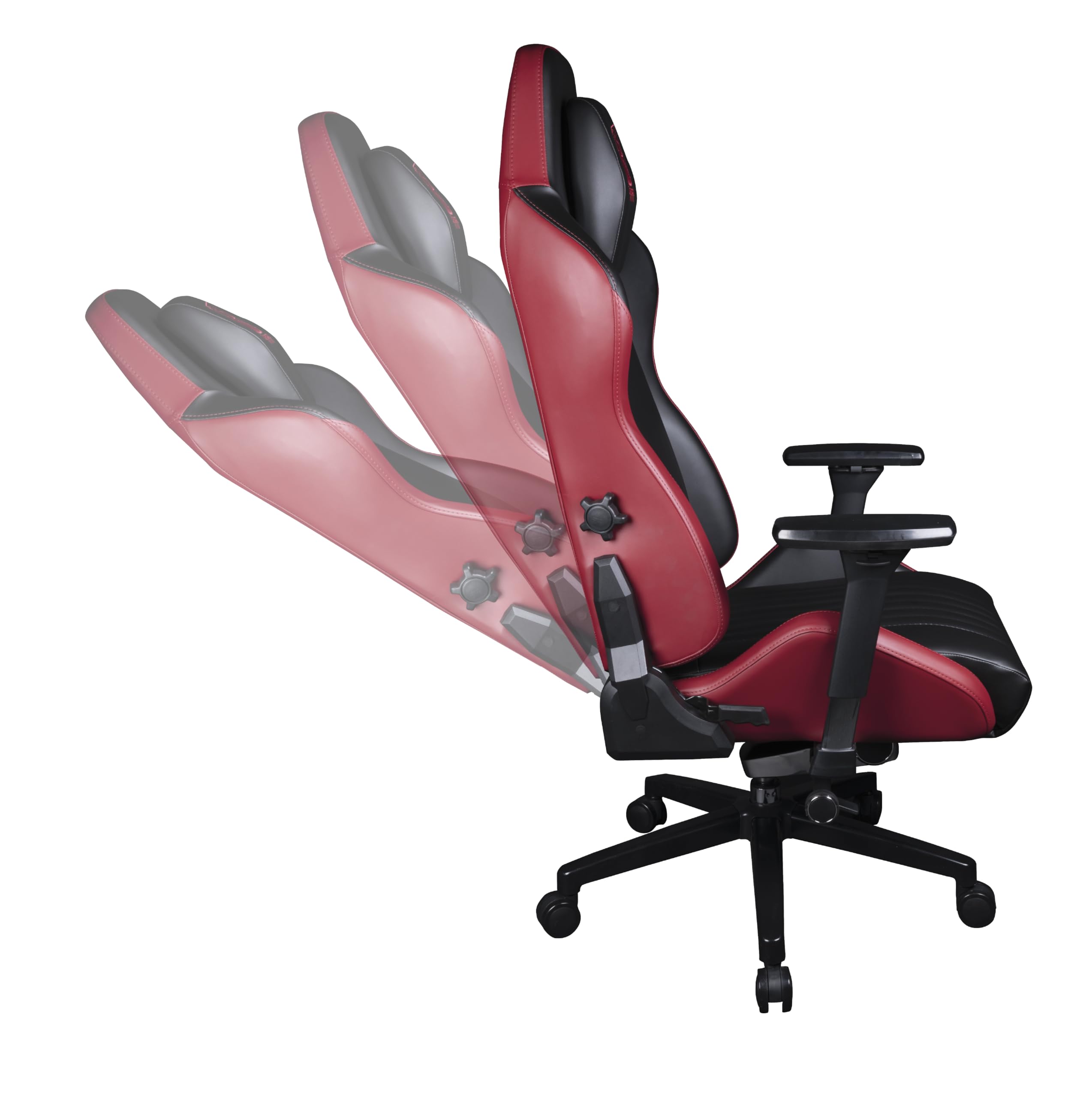 Konix Drakkar Odin sedia gaming nero rosso 160° pelle PU
