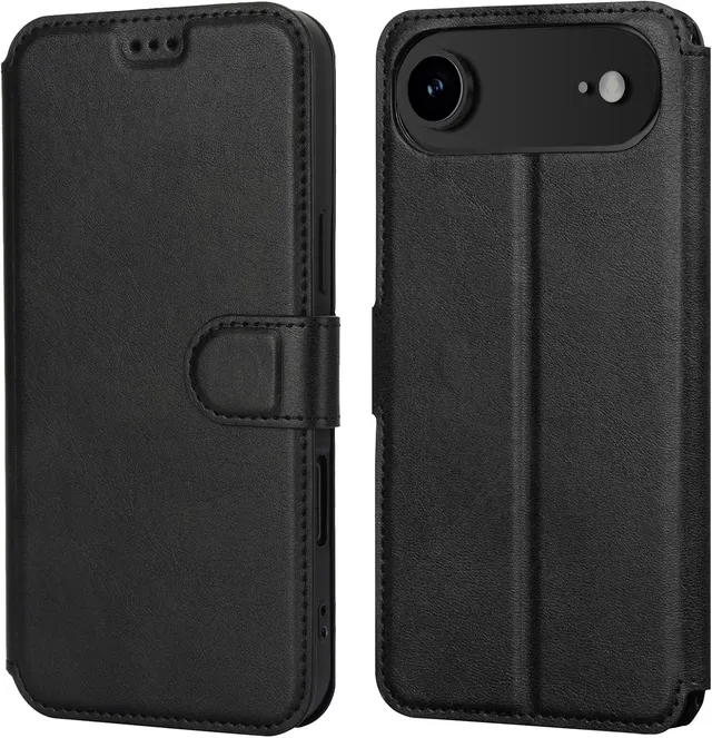Redpepper Apple Cases cover iPhone 17 Air pelle nera porta carte