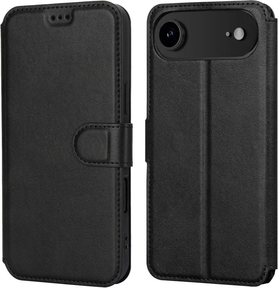 Redpepper Apple Cases cover iPhone 17 Air pelle nera porta carte