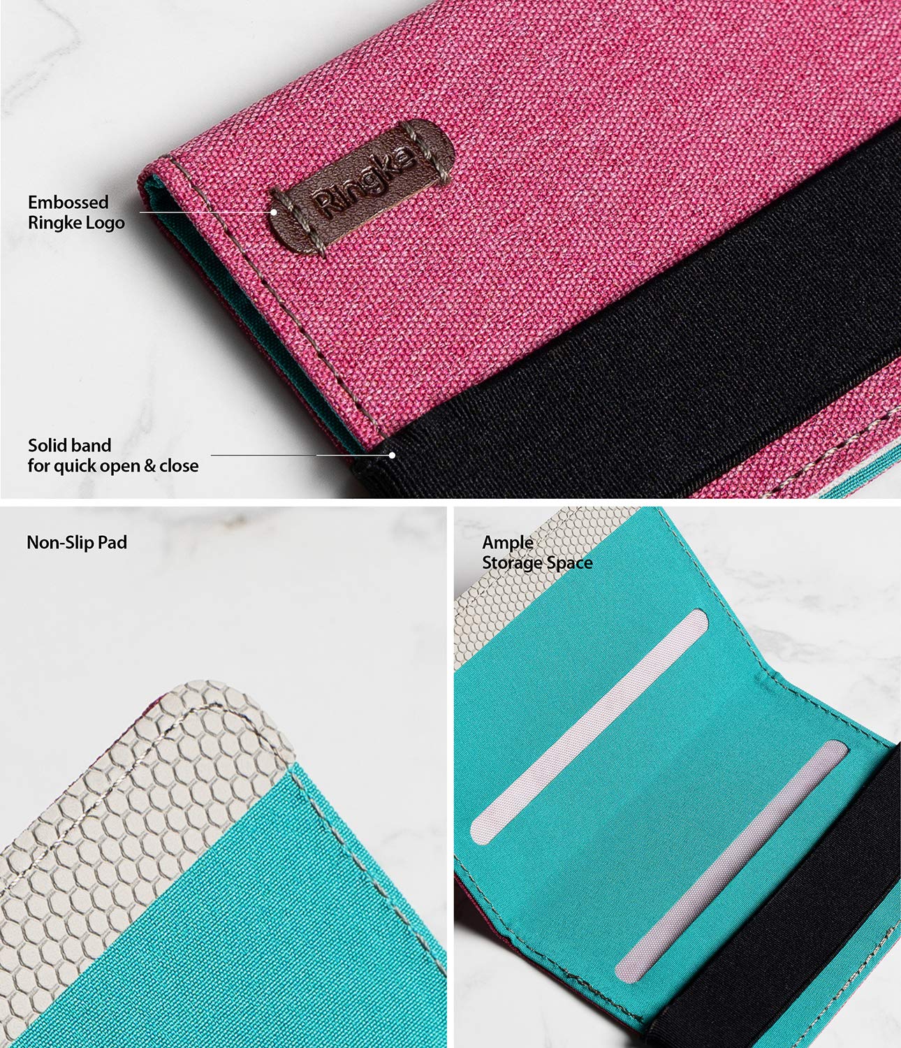Ringke Card Holder porta carte adesivo per smartphone nero