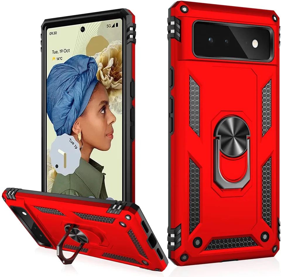 Redpepper Pixel 6 cover antiurto con anello stand magnetico