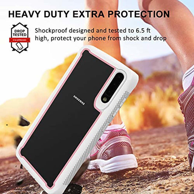 Redpepper Galaxy A70 Cover Slim Trasparente Bianca Antiscivolo