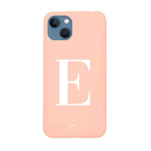 La Casa de las Carcasas Personalizzate iPhone 15 Plus custodia rosa sabbia iniziale