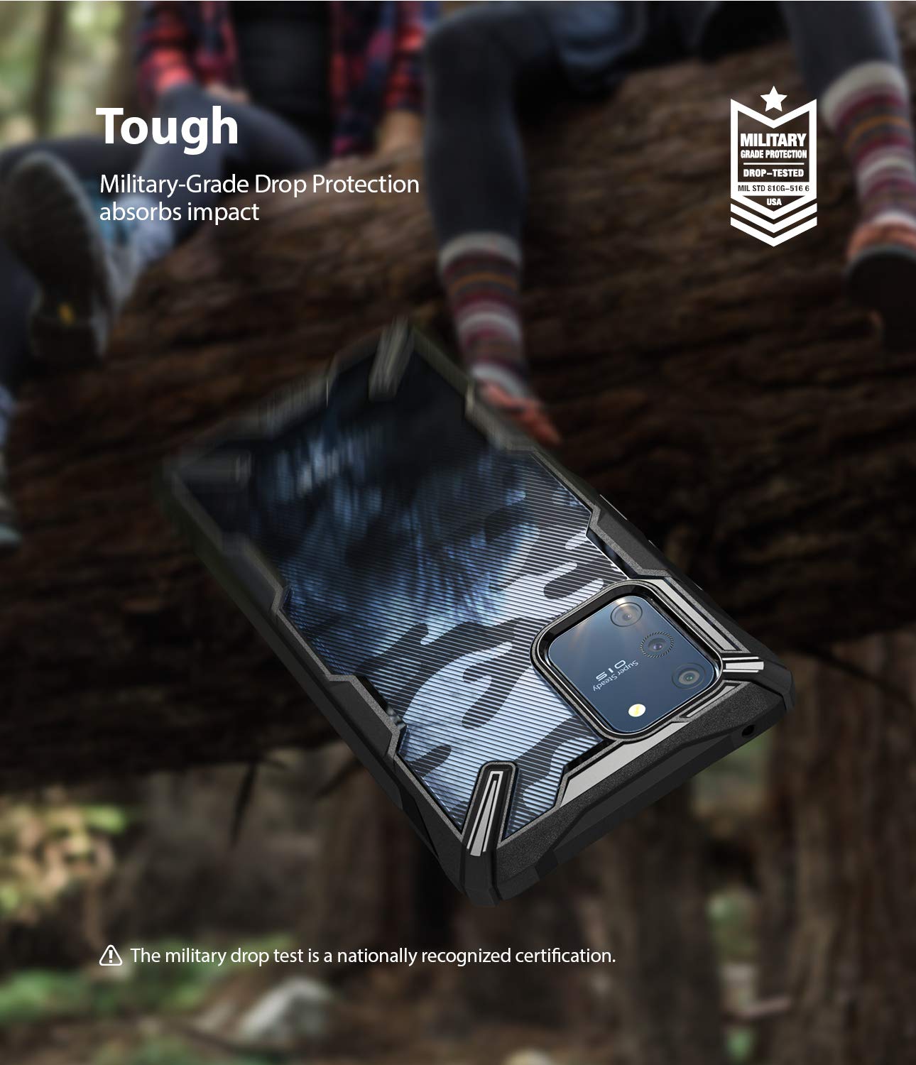 Ringke Fusion-X Cover Galaxy S10 Lite Camo Black antiurto